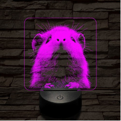 Tengerimalacka 7 színű valósághű 3D led lámpa