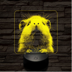 Tengerimalacka 7 színű valósághű 3D led lámpa