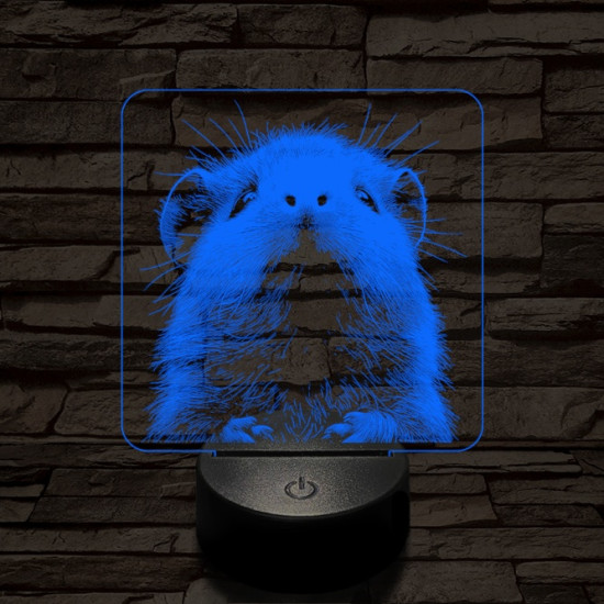 Tengerimalacka 7 színű valósághű 3D led lámpa
