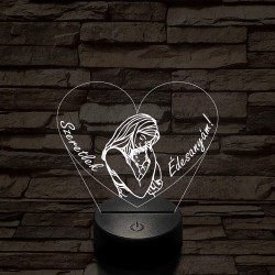 Szeretlek édesanyám 7 színű 3D led lámpa