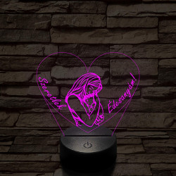 Szeretlek édesanyám 7 színű 3D led lámpa