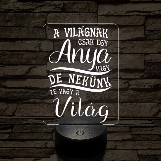 A világnak csak egy anya vagy – 7 színű, színváltós 3D LED lámpa