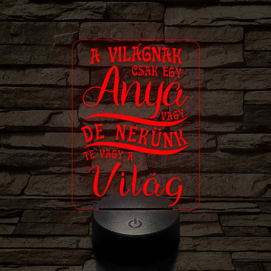 A világnak csak egy anya vagy – 7 színű, színváltós 3D LED lámpa