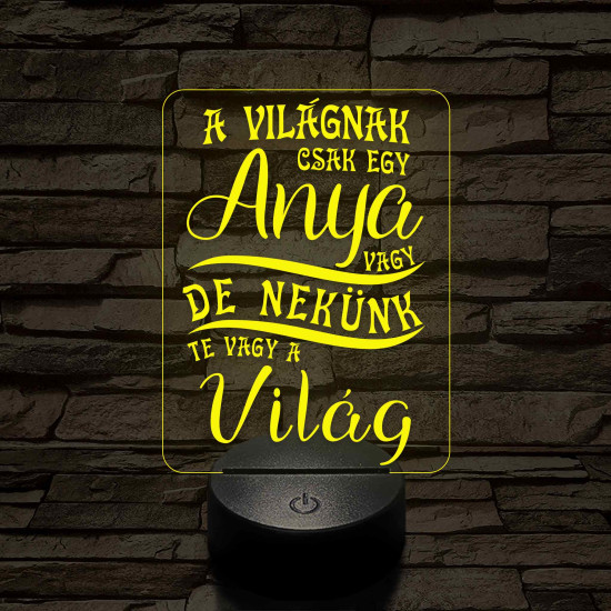 A világnak csak egy anya vagy – 7 színű, színváltós 3D LED lámpa