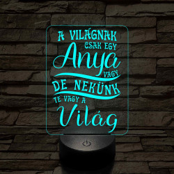 A világnak csak egy anya vagy – 7 színű, színváltós 3D LED lámpa