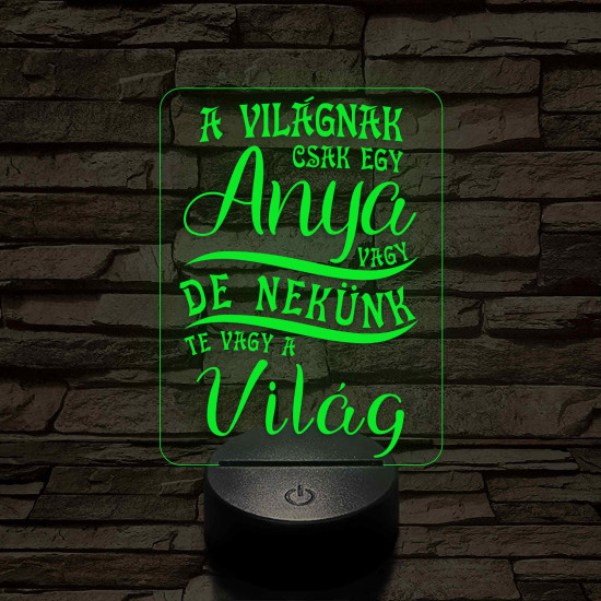 A világnak csak egy anya vagy – 7 színű, színváltós 3D LED lámpa