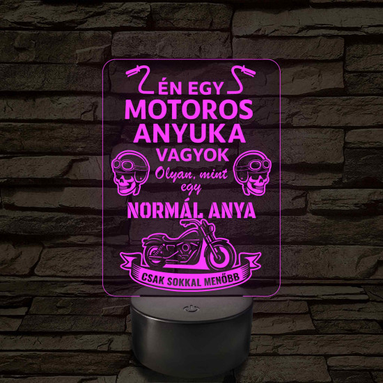 Motoros anyuka - 7 színű, színváltós 3D led lámpa
