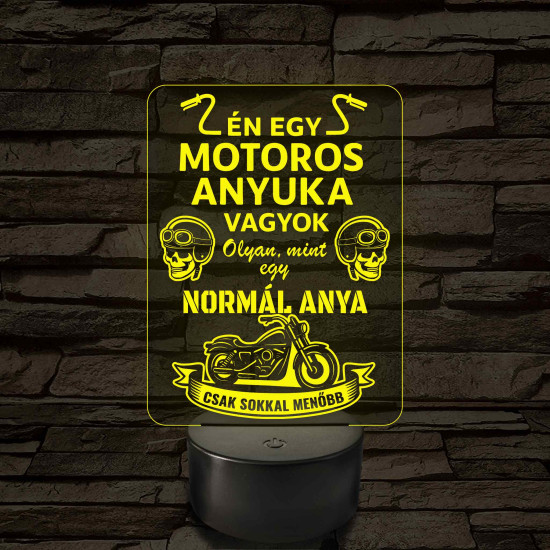 Motoros anyuka - 7 színű, színváltós 3D led lámpa