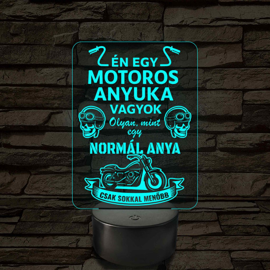 Motoros anyuka - 7 színű, színváltós 3D led lámpa
