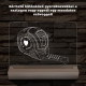 Apák napi mérőszalag gyerek nevekkel személyre szabott fa talppal 7 színű 3D led lámpa