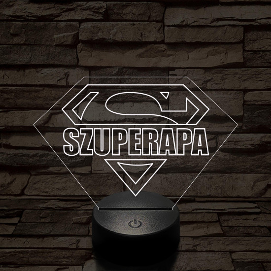Szuperapa! 7 színű 3D led lámpa