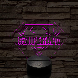 Szuperapa! 7 színű 3D led lámpa