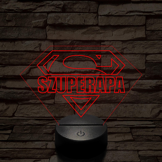 Szuperapa! 7 színű 3D led lámpa