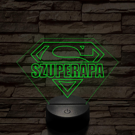 Szuperapa! 7 színű 3D led lámpa