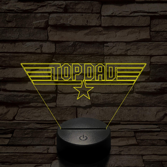 TOP DAD 7 színű 3D led lámpa