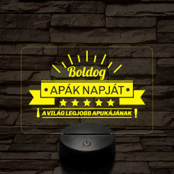 A világ legjobb apukája! 7 színű 3D led lámpa