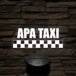 APA TAXI 7 színű 3D led lámpa