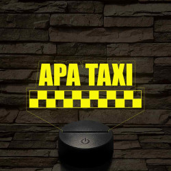 APA TAXI 7 színű 3D led lámpa