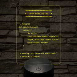 Humoros informatikus apa lámpa - 7 színű, színváltós 3D LED lámpa