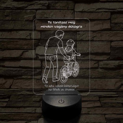 Apa bringa kislányos 7 színű 3D led lámpa