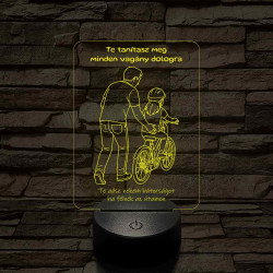 Apa bringa kislányos 7 színű 3D led lámpa