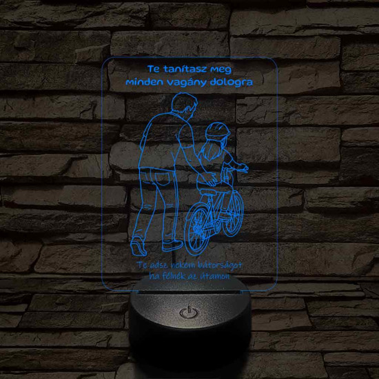 Apa bringa kislányos 7 színű 3D led lámpa