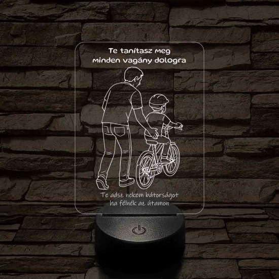 Apa bringa kisfiús 7 színű 3D led lámpa