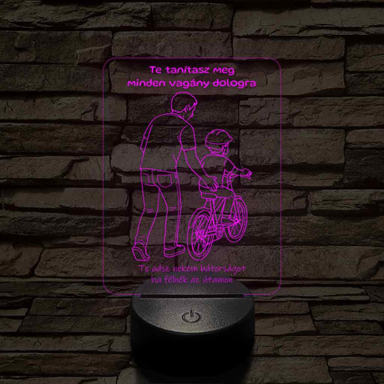 Apa bringa kisfiús 7 színű 3D led lámpa