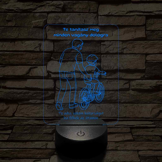 Apa bringa kisfiús 7 színű 3D led lámpa