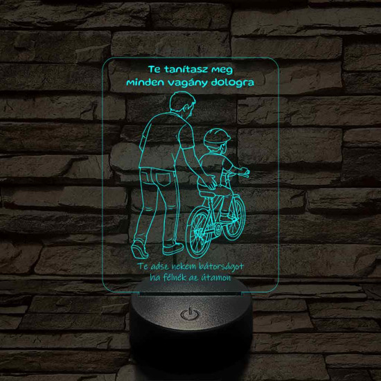 Apa bringa kisfiús 7 színű 3D led lámpa