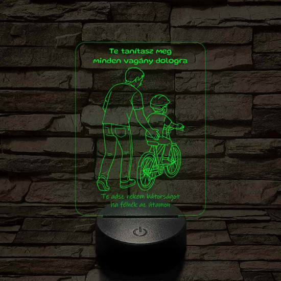 Apa bringa kisfiús 7 színű 3D led lámpa