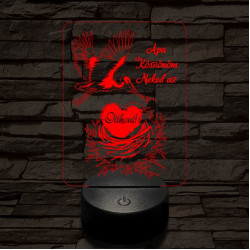 Apa otthont teremt 7 színű 3D led lámpa