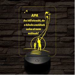 Apás emlékek 7 színű 3D led lámpa