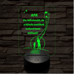Apás emlékek 7 színű 3D led lámpa
