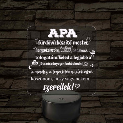 Apa a fürdővízkészítő mester – 7 színű, színváltós LED lámpa