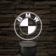 BMW logó - 7 színű, színváltós 3D led lámpa