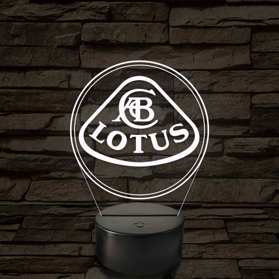 Lotus logó – 7 színű, színváltós LED lámpa