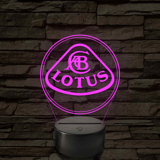 Lotus logó – 7 színű, színváltós LED lámpa