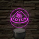 Lotus logó – 7 színű, színváltós LED lámpa