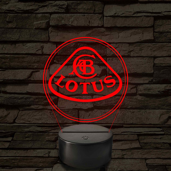 Lotus logó – 7 színű, színváltós LED lámpa