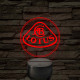 Lotus logó – 7 színű, színváltós LED lámpa
