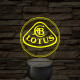 Lotus logó – 7 színű, színváltós LED lámpa