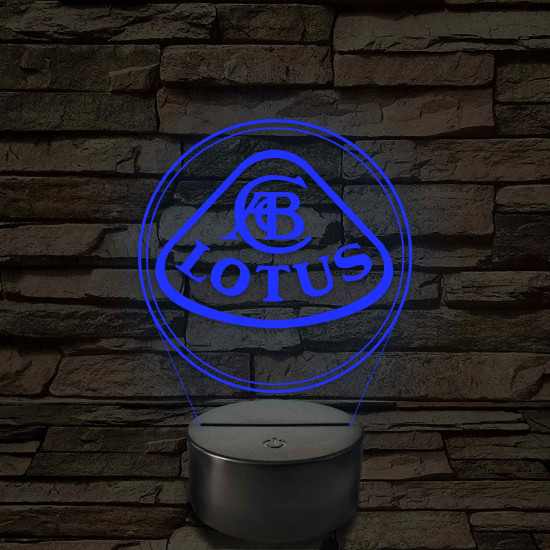 Lotus logó – 7 színű, színváltós LED lámpa