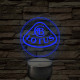 Lotus logó – 7 színű, színváltós LED lámpa