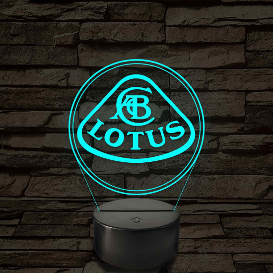 Lotus logó – 7 színű, színváltós LED lámpa