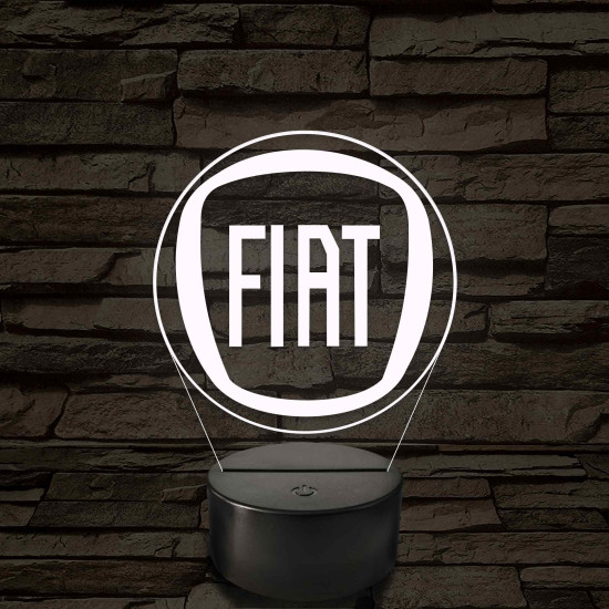 Fiat logó – 7 színű, színváltós LED lámpa
