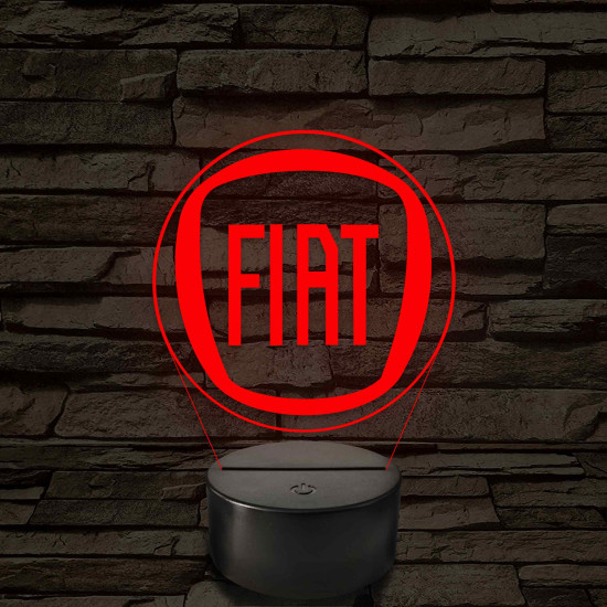 Fiat logó – 7 színű, színváltós LED lámpa