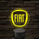 Fiat logó – 7 színű, színváltós LED lámpa