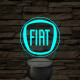 Fiat logó – 7 színű, színváltós LED lámpa