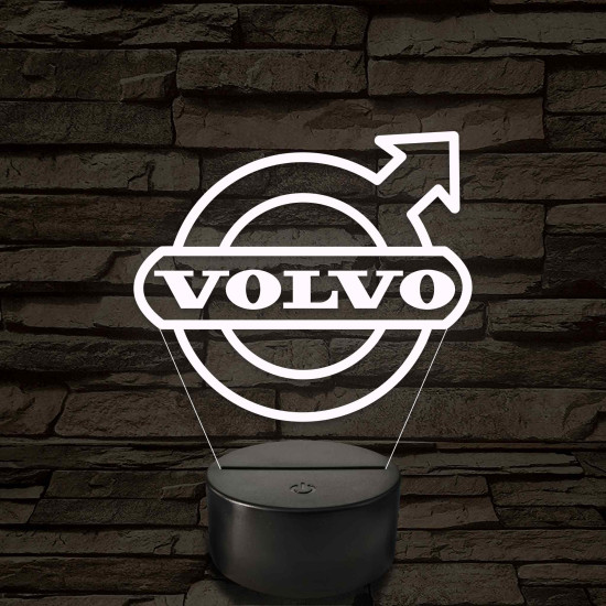 Volvo logó – 7 színű, színváltós LED lámpa